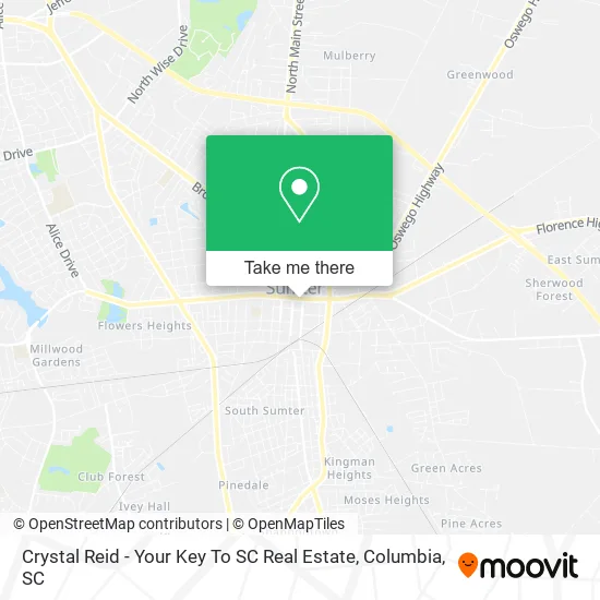 Crystal Reid - Your Key To SC Real Estate map