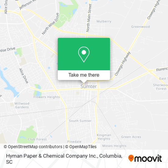 Hyman Paper & Chemical Company Inc. map