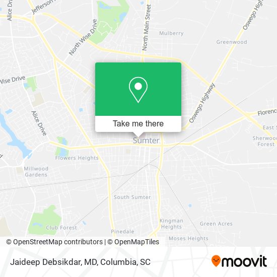 Mapa de Jaideep Debsikdar, MD