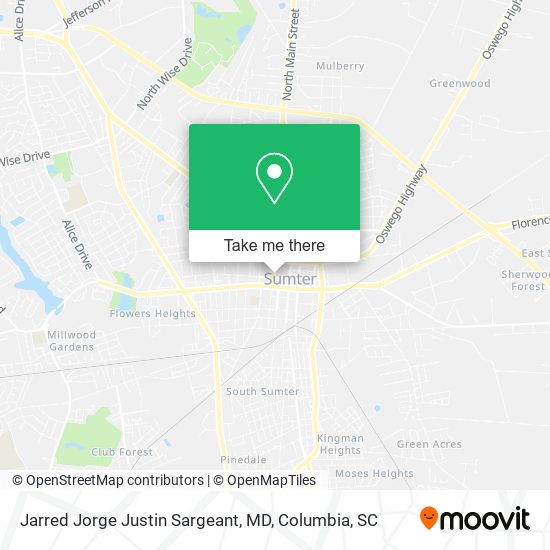 Mapa de Jarred Jorge Justin Sargeant, MD