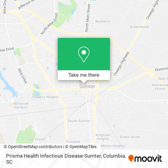 Mapa de Prisma Health Infectious Disease-Sumter