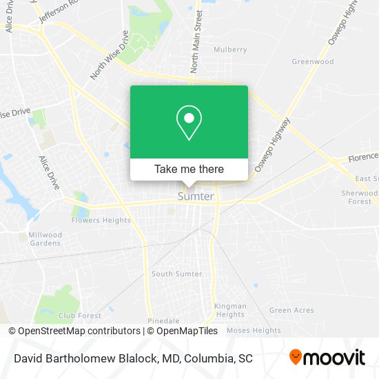 David Bartholomew Blalock, MD map