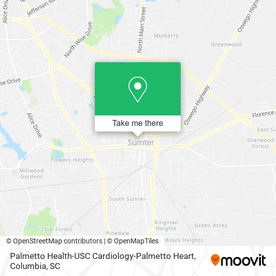 Palmetto Health-USC Cardiology-Palmetto Heart map