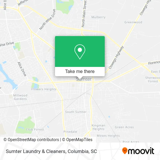 Sumter Laundry & Cleaners map