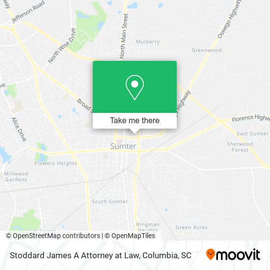 Stoddard James A Attorney at Law map