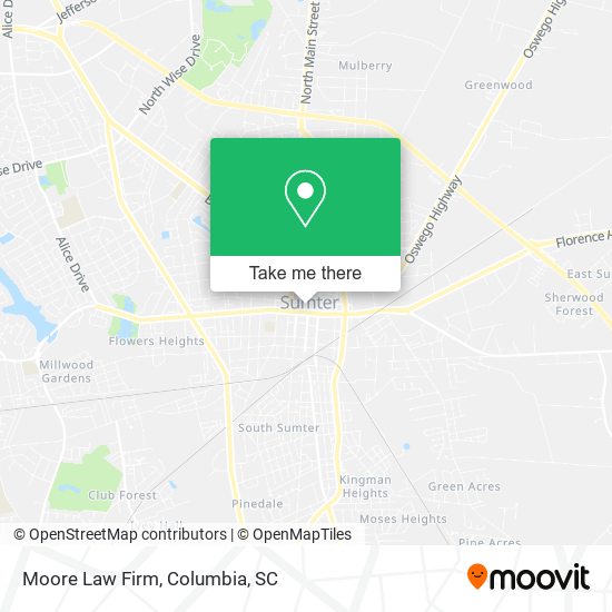 Moore Law Firm map