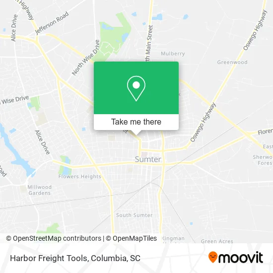 Mapa de Harbor Freight Tools