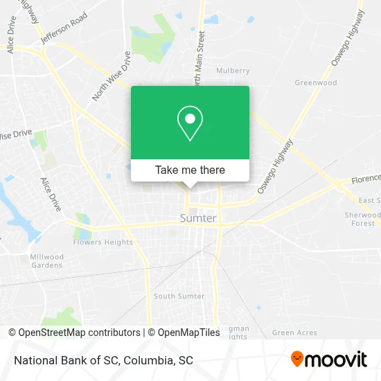 National Bank of SC map