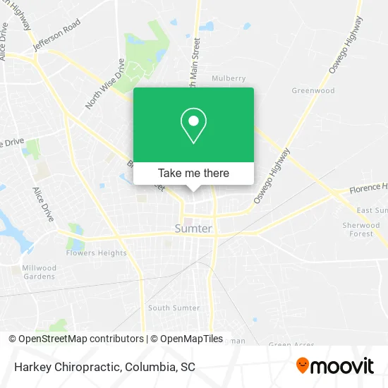 Harkey Chiropractic map