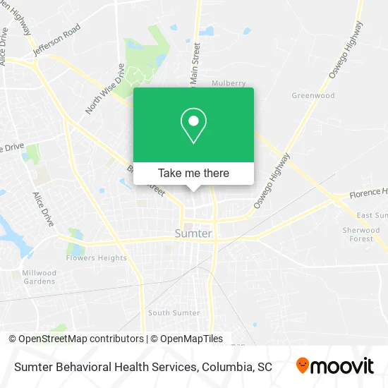 Sumter Behavioral Health Services map