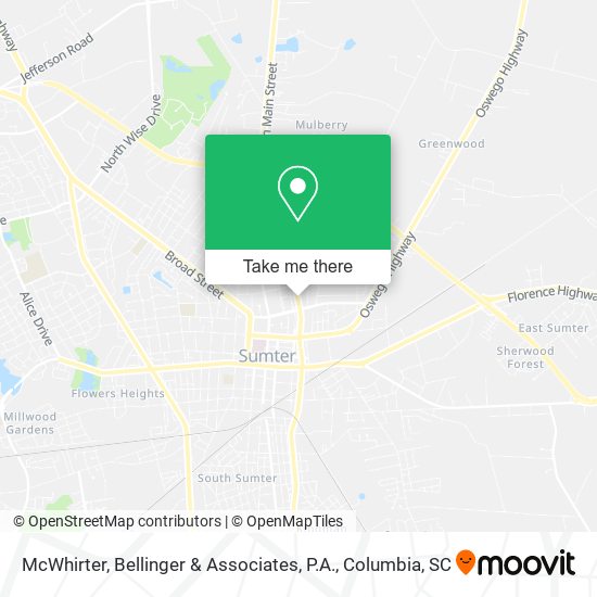 McWhirter, Bellinger & Associates, P.A. map