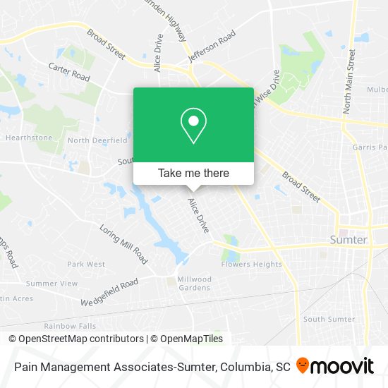 Pain Management Associates-Sumter map