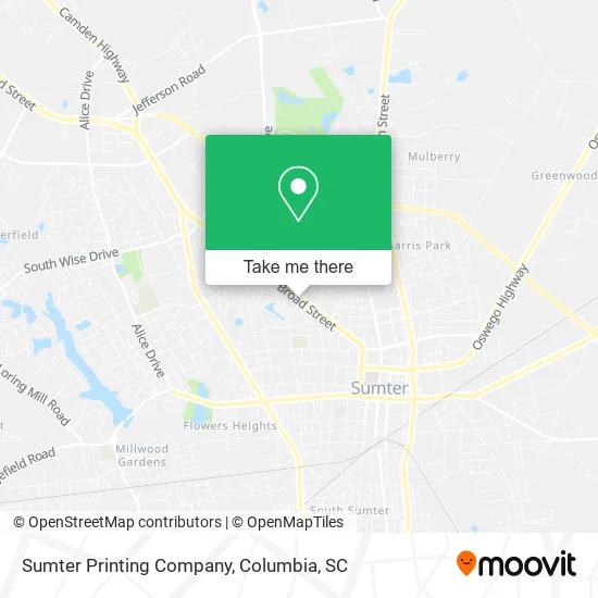 Sumter Printing Company map