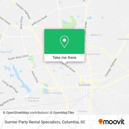 Sumter Party Rental Specialists map