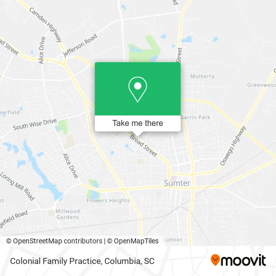 Colonial Family Practice map