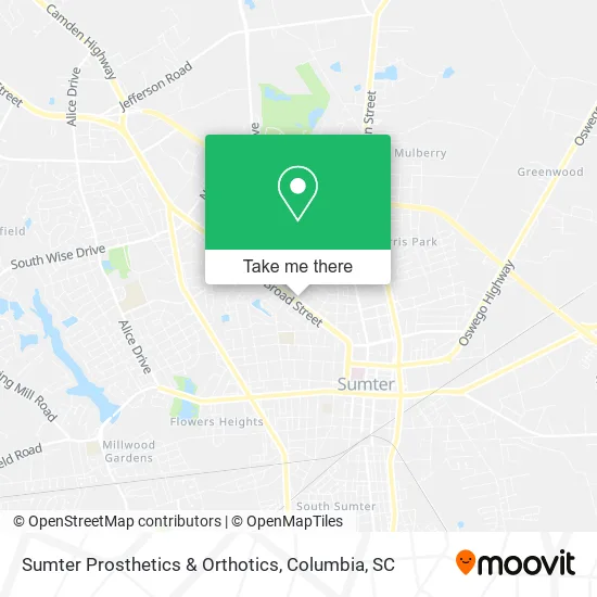 Sumter Prosthetics & Orthotics map