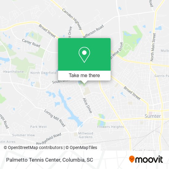 Palmetto Tennis Center map
