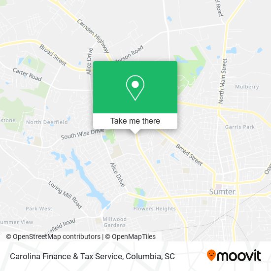 Carolina Finance & Tax Service map