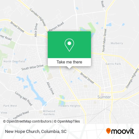 New Hope Church map