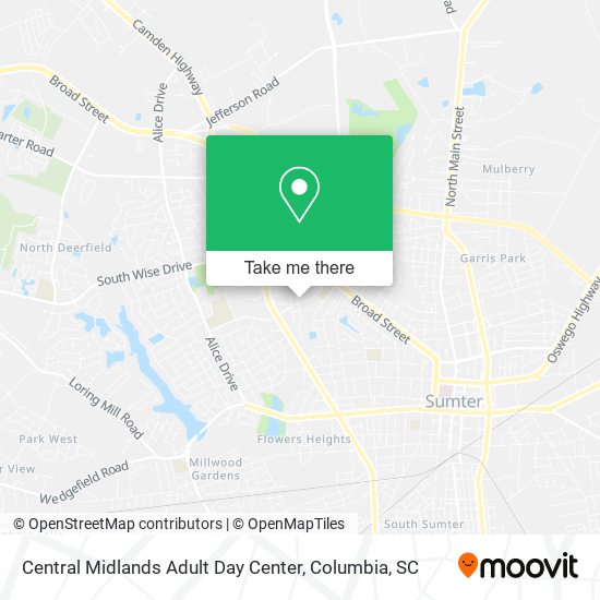 Mapa de Central Midlands Adult Day Center