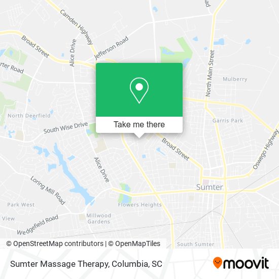 Sumter Massage Therapy map