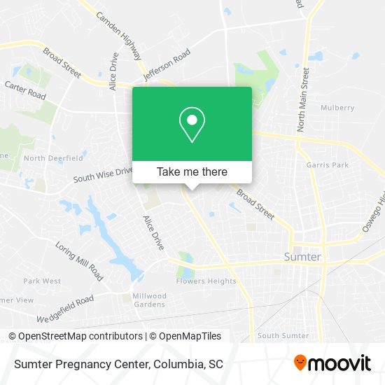 Mapa de Sumter Pregnancy Center