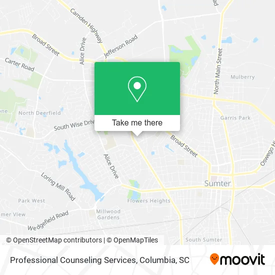 Professional Counseling Services map