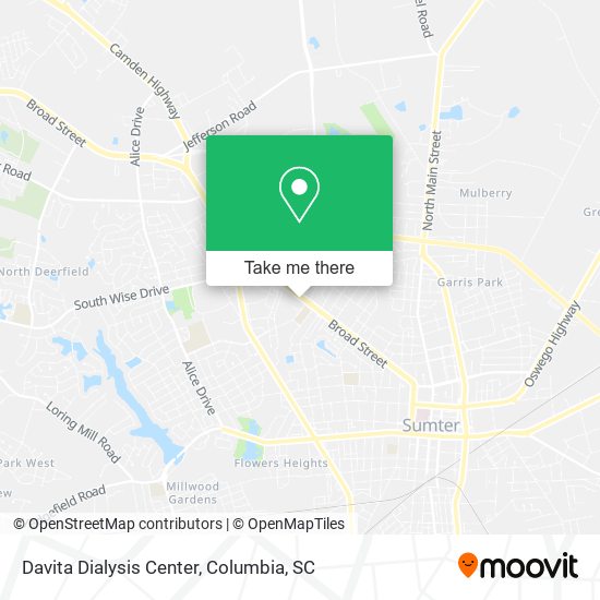 Davita Dialysis Center map