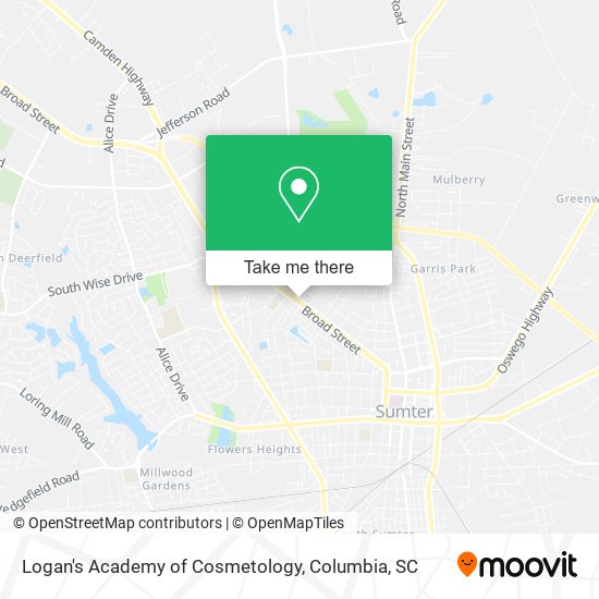 Logan's Academy of Cosmetology map