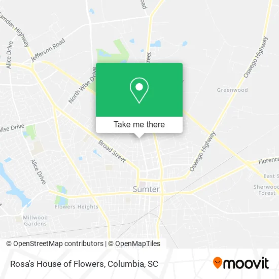 Rosa's House of Flowers map