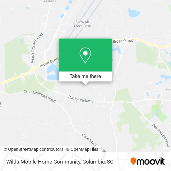Wilds Mobile Home Community map