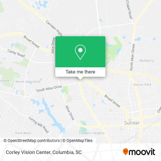 Corley Vision Center map