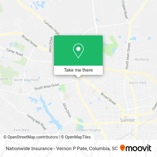 Nationwide Insurance - Vernon P Pate map