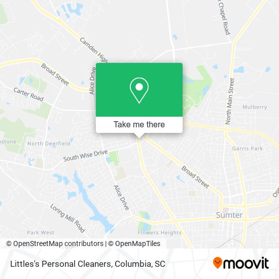 Littles's Personal Cleaners map