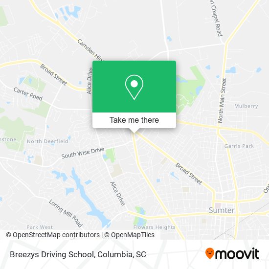 Breezys Driving School map