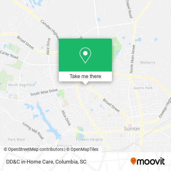 Mapa de DD&C in-Home Care