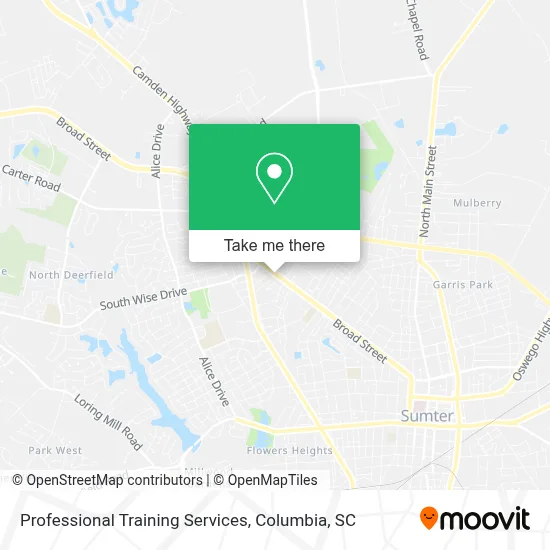 Professional Training Services map