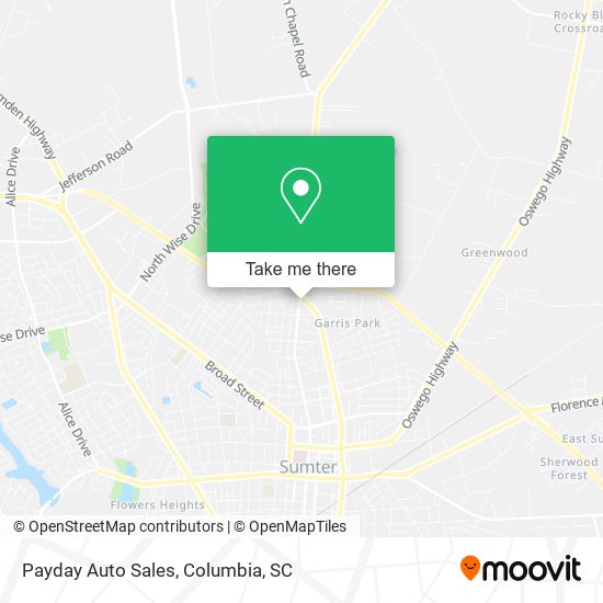 Payday Auto Sales map