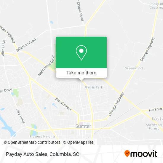 Payday Auto Sales map