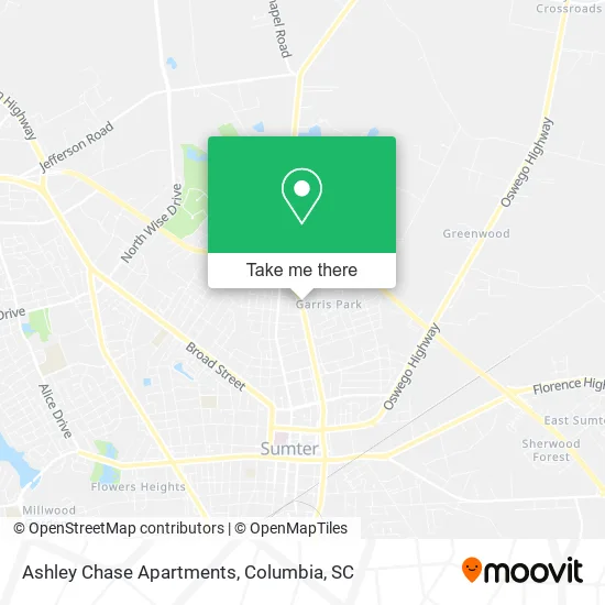 Ashley Chase Apartments map