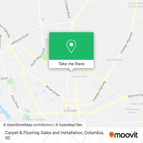 Carpet & Flooring Sales and Installation map