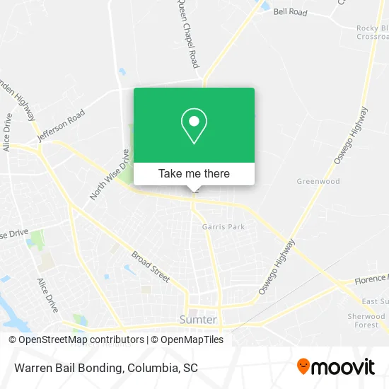 Warren Bail Bonding map