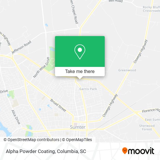 Alpha Powder Coating map