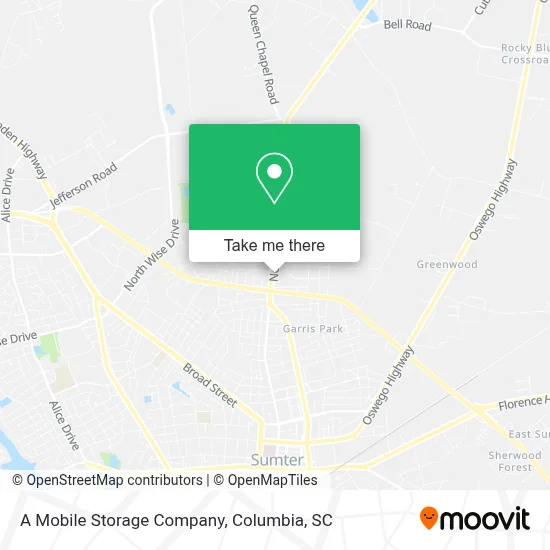 A Mobile Storage Company map