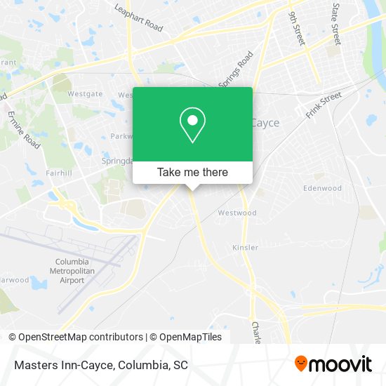 Mapa de Masters Inn-Cayce