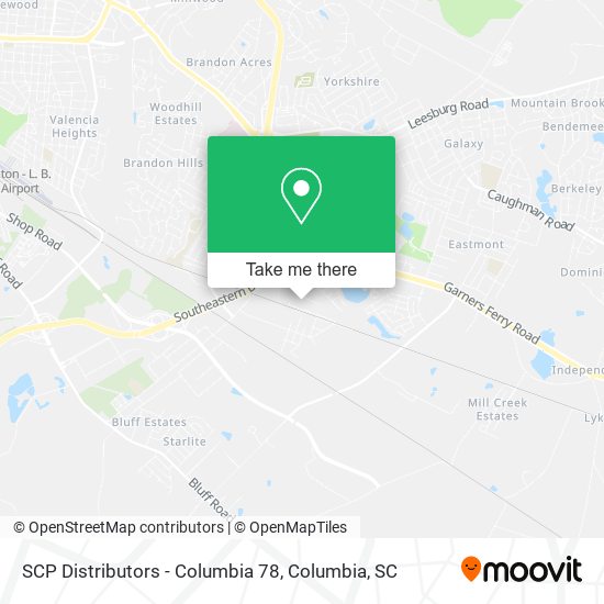 SCP Distributors - Columbia 78 map