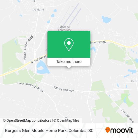 Mapa de Burgess Glen Mobile Home Park