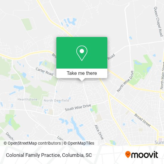 Colonial Family Practice map