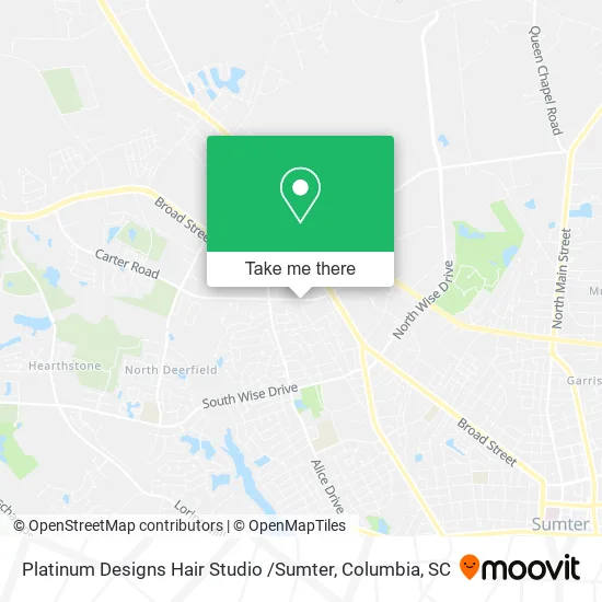 Platinum Designs Hair Studio /Sumter map