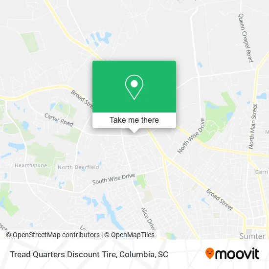 Tread Quarters Discount Tire map